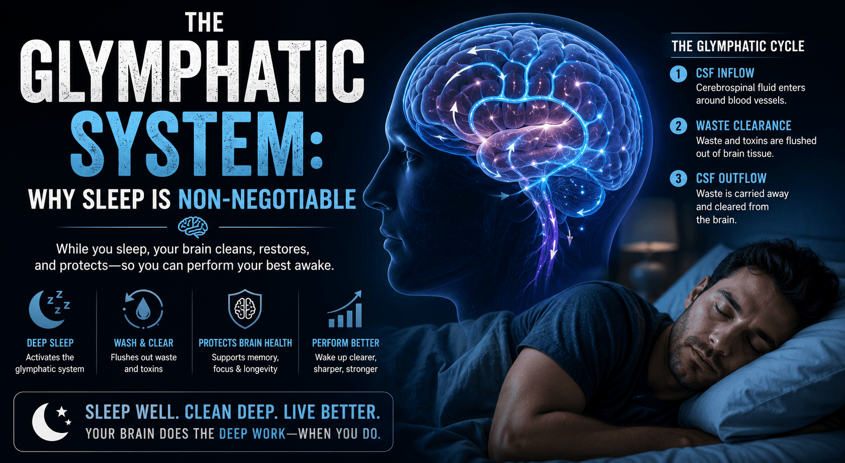 The Glymphatic System: Why Sleep is Non-Negotiable